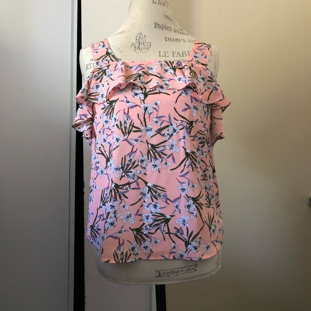 Banana Republic Ruffled Floral Tank